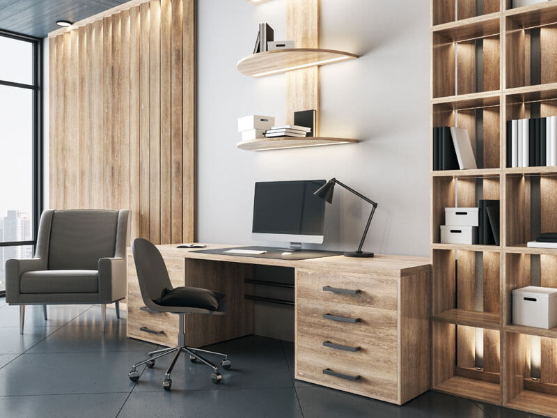Modern Wooden Ceo Office Interior